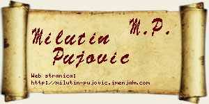 Milutin Pujović vizit kartica